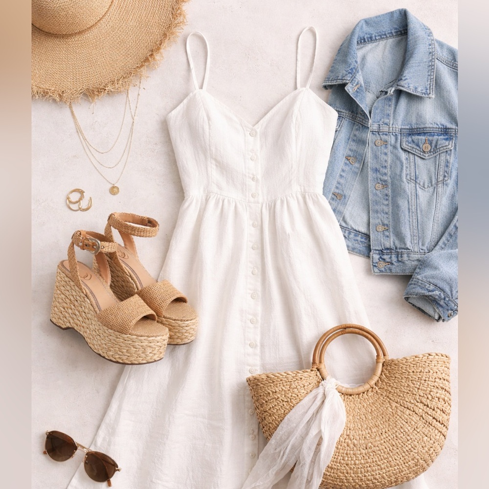 Sam Edelman April Platform Wedge Sandals – Sand Raffia - Size 9.5 - Picture 5 of 7